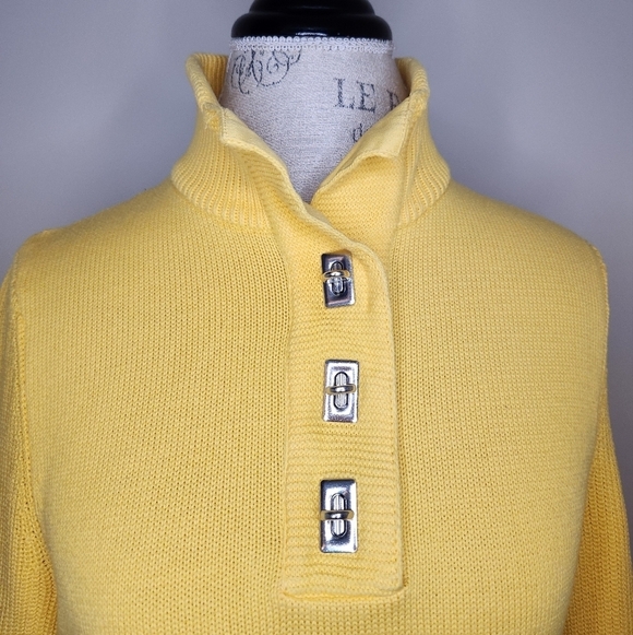 Ralph Lauren Yellow Knit Sweater - Picture 5 of 8